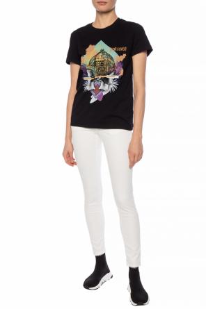 Embellished t-shirt with print, zdjęcie 2 Embellished t-shirt with print od Just Cavalli